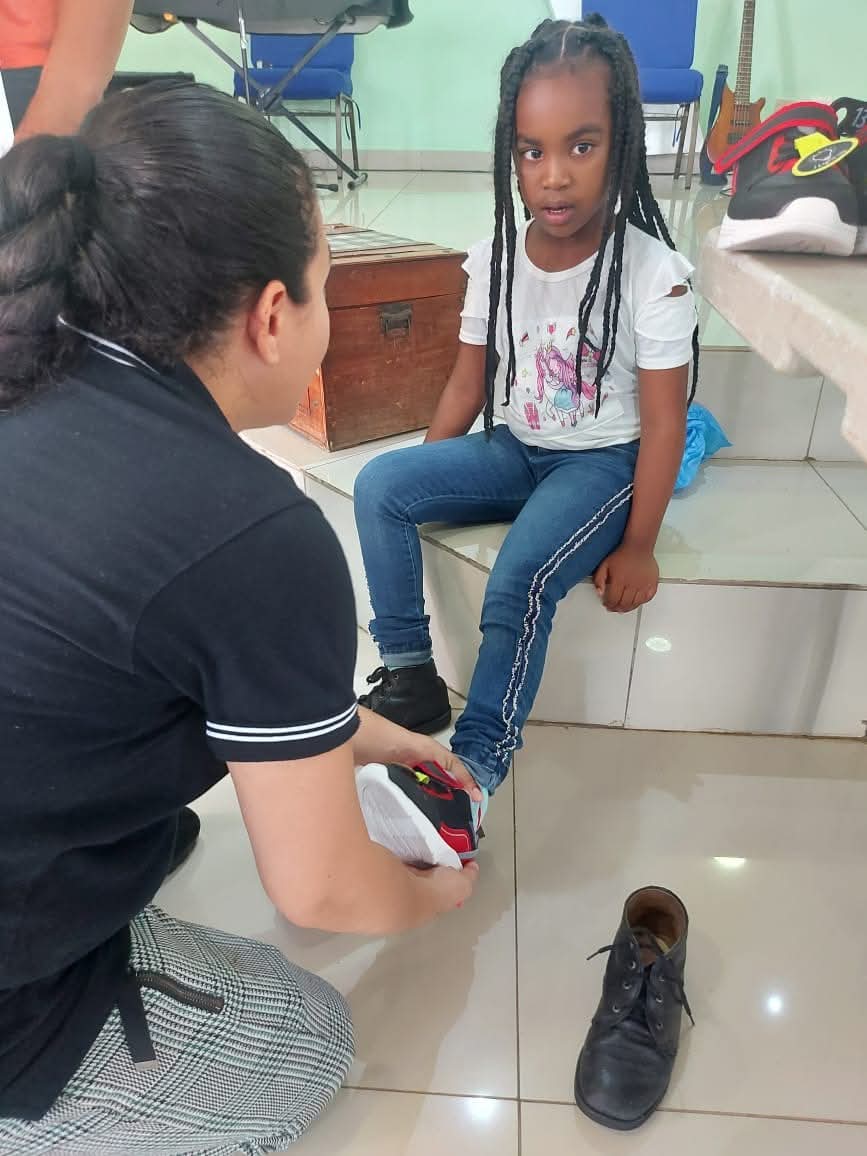 Donating New Sneakers to Children in Pedernales, Dominican Republic
